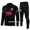 Dječji - FC Barcelona Komplet Sweatshirts Četvrt-Zip 22/23 Crna