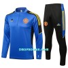 Dječji - Manchester United Champions League Komplet Sweatshirts Četvrt-Zip 22/23 Plava