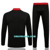 Dječji - Manchester United Komplet Sweatshirts Četvrt-Zip 22/23 Crno crvena