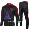 Dječji - Manchester United Komplet Sweatshirts Četvrt-Zip 22/23 Tamno siva