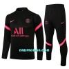 Dječji - Paris Saint-Germain Komplet Sweatshirts Četvrt-Zip 22/23 Crna