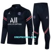 Dječji - Paris Saint-Germain Komplet Sweatshirts Četvrt-Zip 22/23 Plava