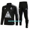 Dječji - Real Madrid Komplet Sweatshirts Četvrt-Zip 22/23 Crna