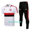 Manchester United Polo za Trening 22/23 Bijelo Crno Crvena