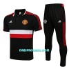 Manchester United Polo za Trening 22/23 Crno Crveno Bijela