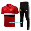 Manchester United Polo za Trening 22/23 Crveno crno bijela