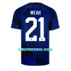 Nogometni Dres SAD Timothy Weah 21 Gostujući SP 2022