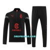 AC Milan Sweatshirt za Trening Četvrt-Zip 22/23 Crna