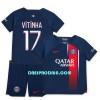 Dječji - Dres + Kratke Hlače Paris Saint-Germain Vitinha 17 Domaći 23/24