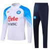 SSC Napoli Komplet Sweatshirts Četvrt-Zip 23/24 Bijela