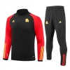 AS Roma Kit Sweatshirt za Trening Četvrt-Zip 23/24 Crna