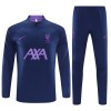 Dječji - Liverpool Kit Sweatshirt za Trening Četvrt-Zip 23/24 Navy