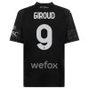 Nogometni Dres AC Milan Olivier Giroud 9 Četvrta 23/24 Crna