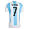 Nogometni Dres Argentina De Paul 7 Domaći 2024