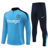 Dječji - Chelsea Sweatshirt za Trening Četvrt-Zip 24/25 Plava