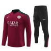 Dječji - Paris Saint-Germain Sweatshirt za Trening Četvrt-Zip 24/25 Crvena