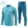 Dječji - Komplet trenirke za treniranje Olympique de Marseille Teal Version Četvrt-Zip 24/25