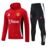 Komplet trenirke za treniranje Manchester United Hoodie 24/25 Crvena